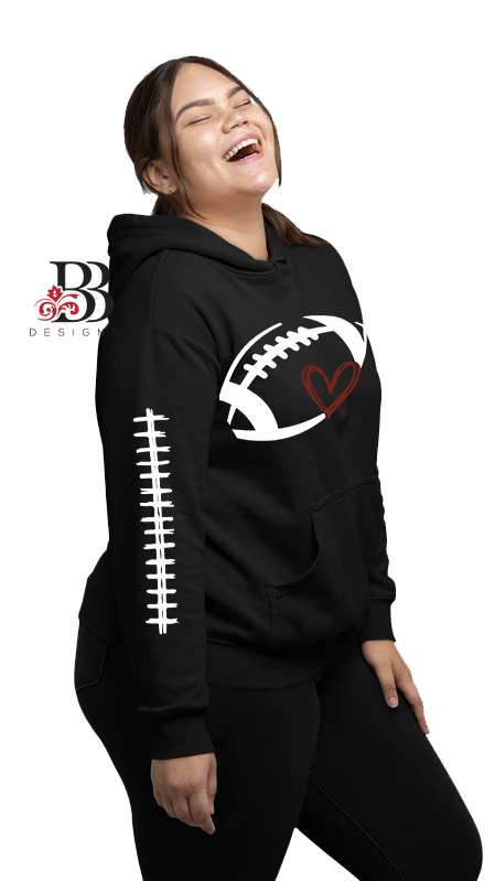 Football Designed Hoodie and Sleeve