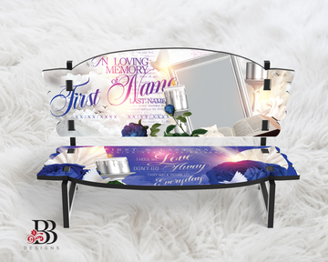 Blue Rose Memorial 7" Bench