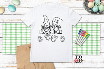 Happy Easter Coloring Shirt - Boy