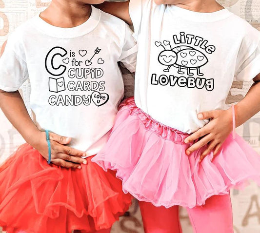 C for Cupid Kids Washable Coloring Shirt w/Markers